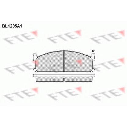 Photo Kit de plaquettes de frein, frein à disque FTE BL1235A1