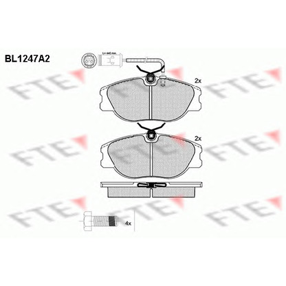 Photo Kit de plaquettes de frein, frein à disque FTE BL1247A2