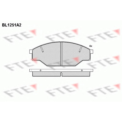 Photo Kit de plaquettes de frein, frein à disque FTE BL1251A2