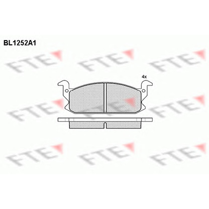 Фото Комплект тормозных колодок, дисковый тормоз FTE BL1252A1