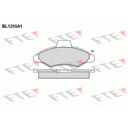 Photo Brake Pad Set, disc brake FTE BL1255A1