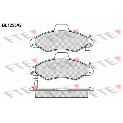 Foto Kit pastiglie freno, Freno a disco FTE BL1255A2