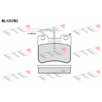 Photo Kit de plaquettes de frein, frein à disque FTE BL1257B2