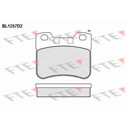 Photo Kit de plaquettes de frein, frein à disque FTE BL1257D2