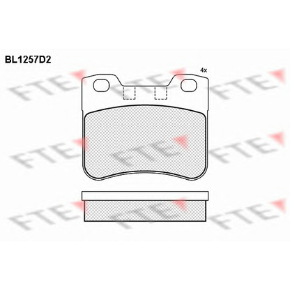 Foto Bremsbelagsatz, Scheibenbremse FTE BL1257D2