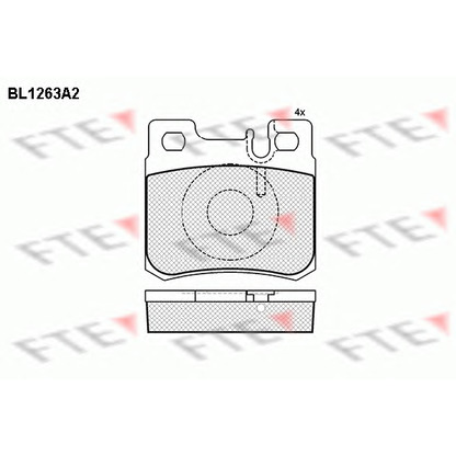 Photo Kit de plaquettes de frein, frein à disque FTE BL1263A2