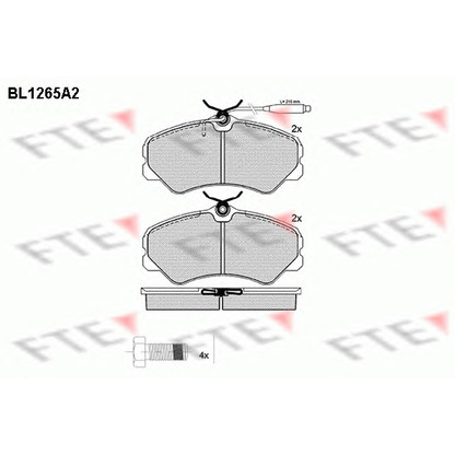 Foto Bremsbelagsatz, Scheibenbremse FTE BL1265A2