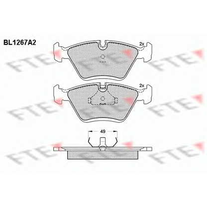 Zdjęcie Zestaw klocków hamulcowych, hamulce tarczowe FTE BL1267A2