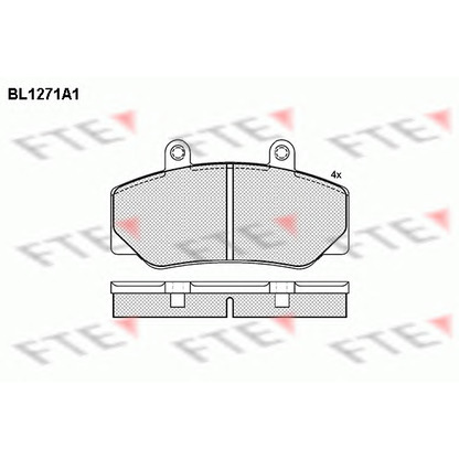 Фото Комплект тормозных колодок, дисковый тормоз FTE BL1271A1