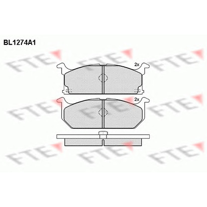 Фото Комплект тормозных колодок, дисковый тормоз FTE BL1274A1