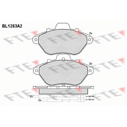 Photo Kit de plaquettes de frein, frein à disque FTE BL1283A2