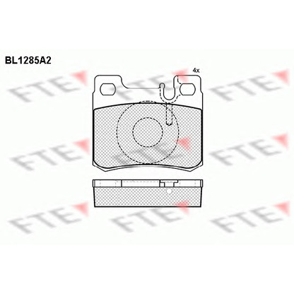 Photo Kit de plaquettes de frein, frein à disque FTE BL1285A2