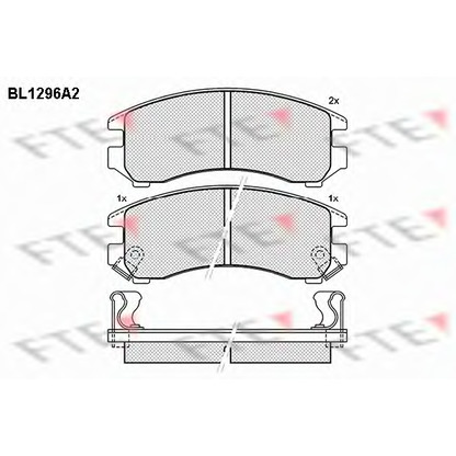 Foto Kit pastiglie freno, Freno a disco FTE BL1296A2