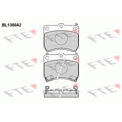 Photo Kit de plaquettes de frein, frein à disque FTE BL1300A2