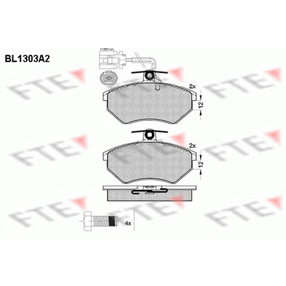 Photo Kit de plaquettes de frein, frein à disque FTE BL1303A2