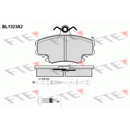 Photo Brake Pad Set, disc brake FTE BL1323A2