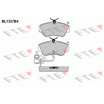 Photo Brake Pad Set, disc brake FTE BL1327B4