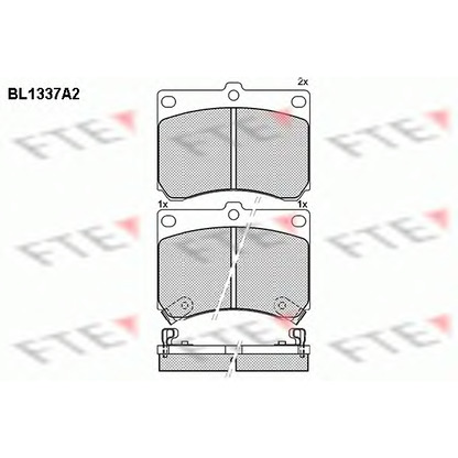 Photo Kit de plaquettes de frein, frein à disque FTE BL1337A2