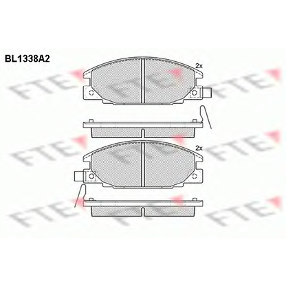 Zdjęcie Zestaw klocków hamulcowych, hamulce tarczowe FTE BL1338A2