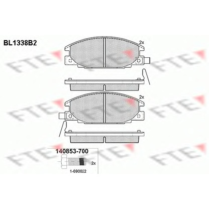 Foto Kit pastiglie freno, Freno a disco FTE BL1338B2