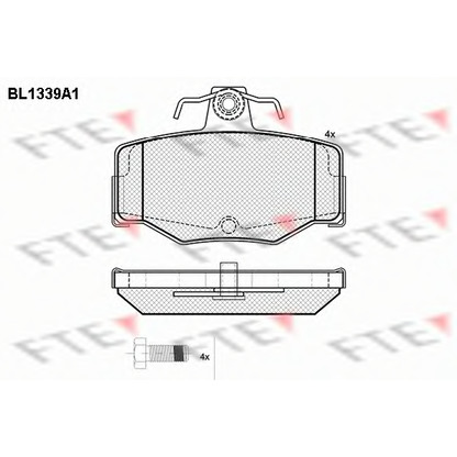 Photo Brake Pad Set, disc brake FTE BL1339A1