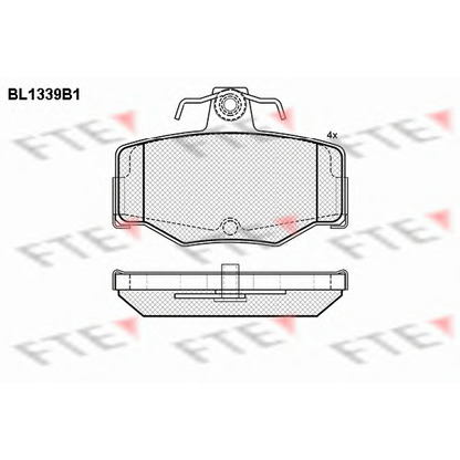 Photo Kit de plaquettes de frein, frein à disque FTE BL1339B1