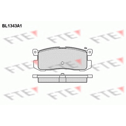 Фото Комплект тормозных колодок, дисковый тормоз FTE BL1343A1