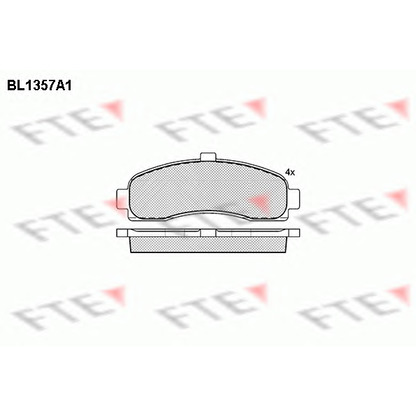 Фото Комплект тормозных колодок, дисковый тормоз FTE BL1357A1