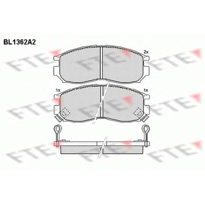 Photo Brake Pad Set, disc brake FTE BL1362A2