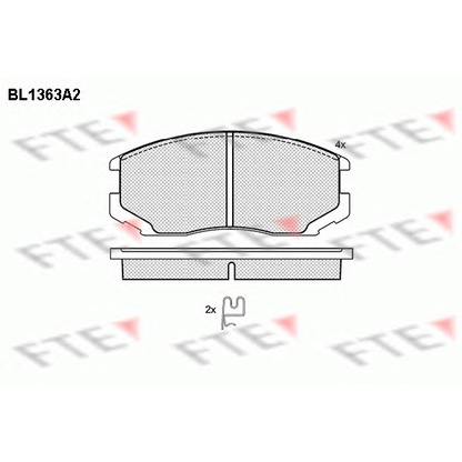 Photo Kit de plaquettes de frein, frein à disque FTE BL1363A2