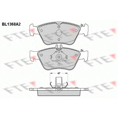 Foto Kit pastiglie freno, Freno a disco FTE BL1368A2