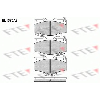Фото Комплект тормозных колодок, дисковый тормоз FTE BL1370A2