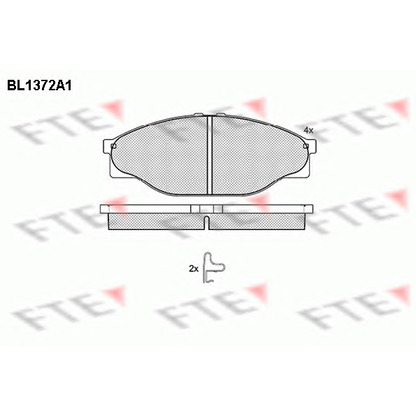 Фото Комплект тормозных колодок, дисковый тормоз FTE BL1372A1