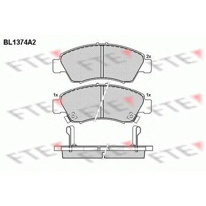 Photo Brake Pad Set, disc brake FTE BL1374A2