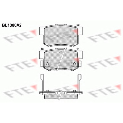 Foto Kit pastiglie freno, Freno a disco FTE BL1380A2