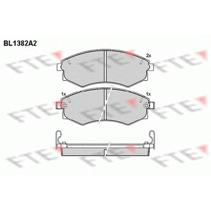 Foto Bremsbelagsatz, Scheibenbremse FTE BL1382A2