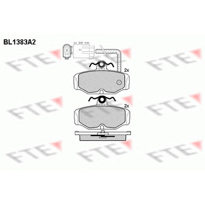 Photo Kit de plaquettes de frein, frein à disque FTE BL1383A2