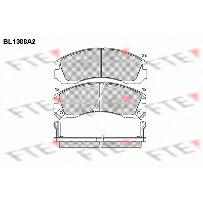 Photo Kit de plaquettes de frein, frein à disque FTE BL1388A2