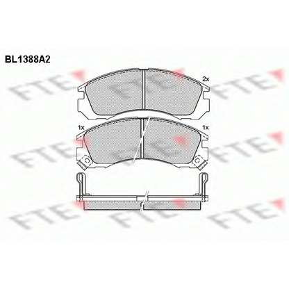 Фото Комплект тормозных колодок, дисковый тормоз FTE BL1388A2