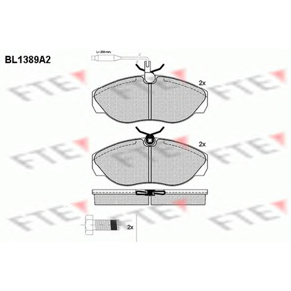 Photo Kit de plaquettes de frein, frein à disque FTE BL1389A2