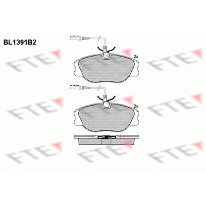 Photo Kit de plaquettes de frein, frein à disque FTE BL1391B2