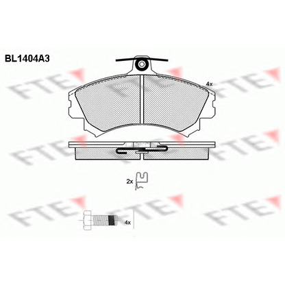 Photo Kit de plaquettes de frein, frein à disque FTE BL1404A3