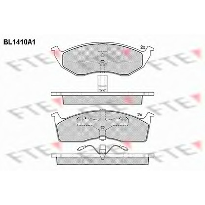 Foto Juego de pastillas de freno FTE BL1410A1