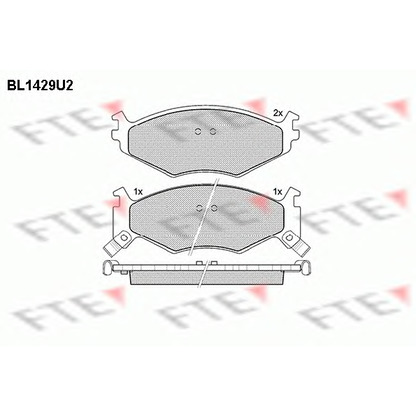 Foto Kit pastiglie freno, Freno a disco FTE BL1429U2