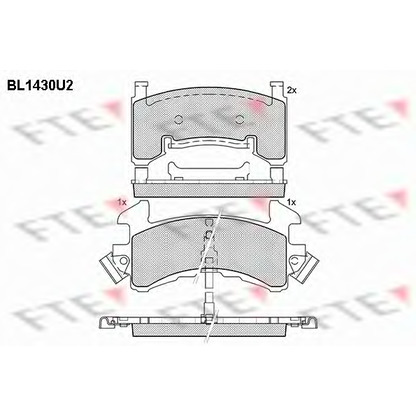 Foto Bremsbelagsatz, Scheibenbremse FTE BL1430U2