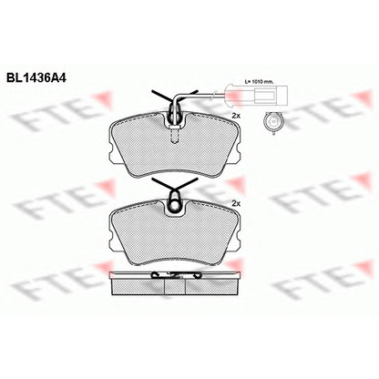 Photo Kit de plaquettes de frein, frein à disque FTE BL1436A4