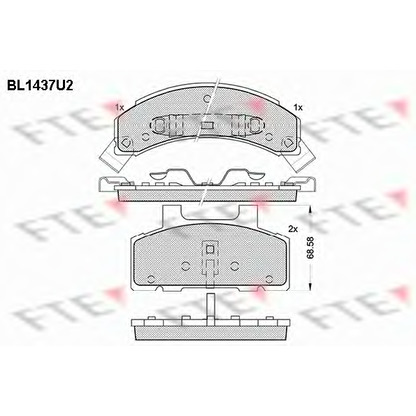 Photo Brake Pad Set, disc brake FTE BL1437U2