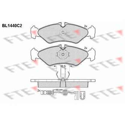 Foto Kit pastiglie freno, Freno a disco FTE BL1440C2