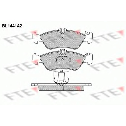 Foto Kit pastiglie freno, Freno a disco FTE BL1441A2