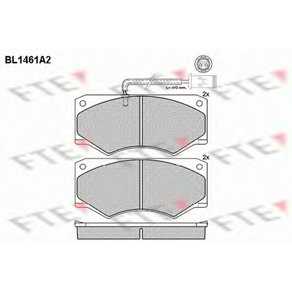 Фото Комплект тормозных колодок, дисковый тормоз FTE BL1461A2